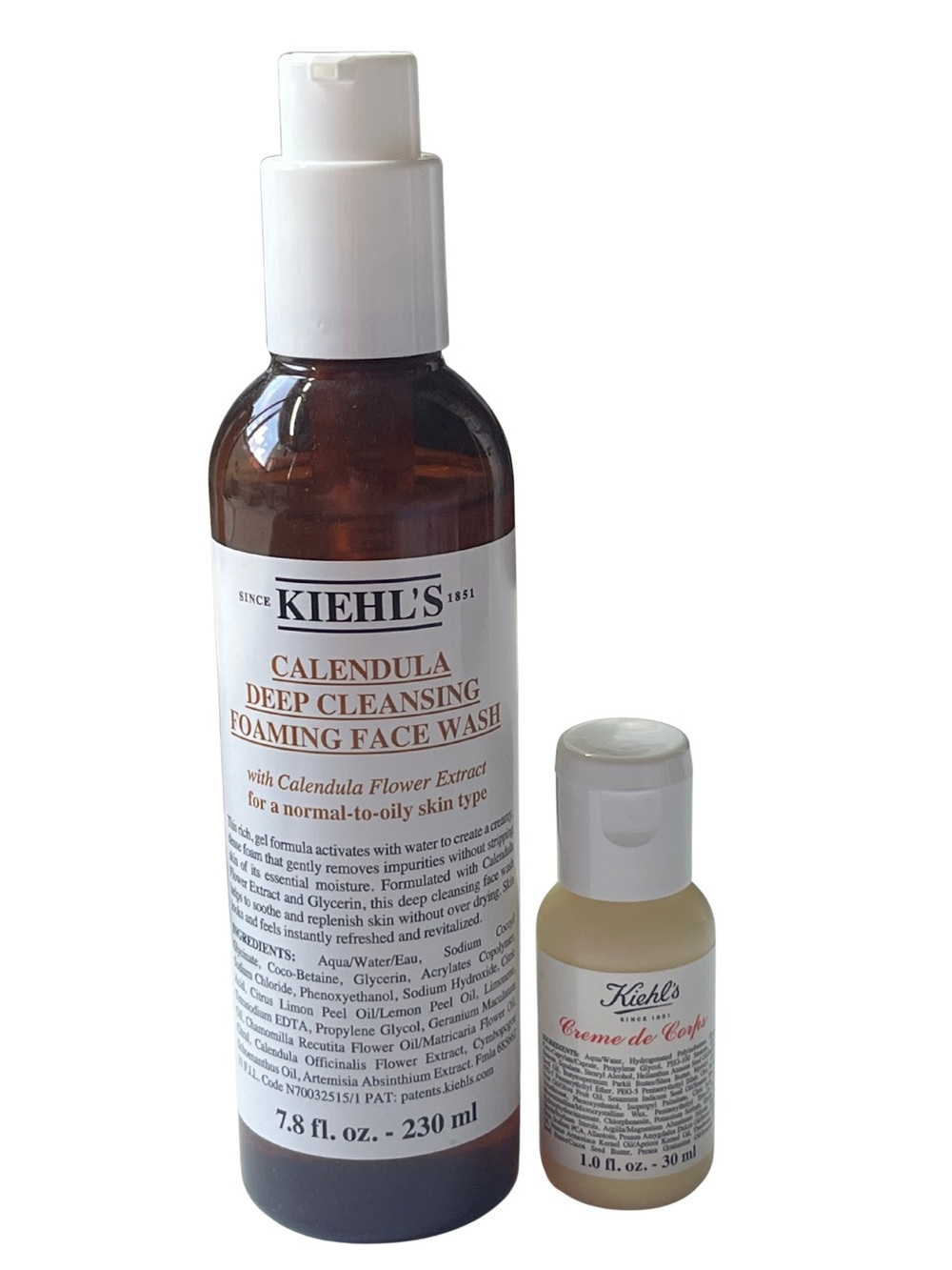 🌼 Kiehl’s Calendula Face Wash & Creme de Corps Body Lotion Set